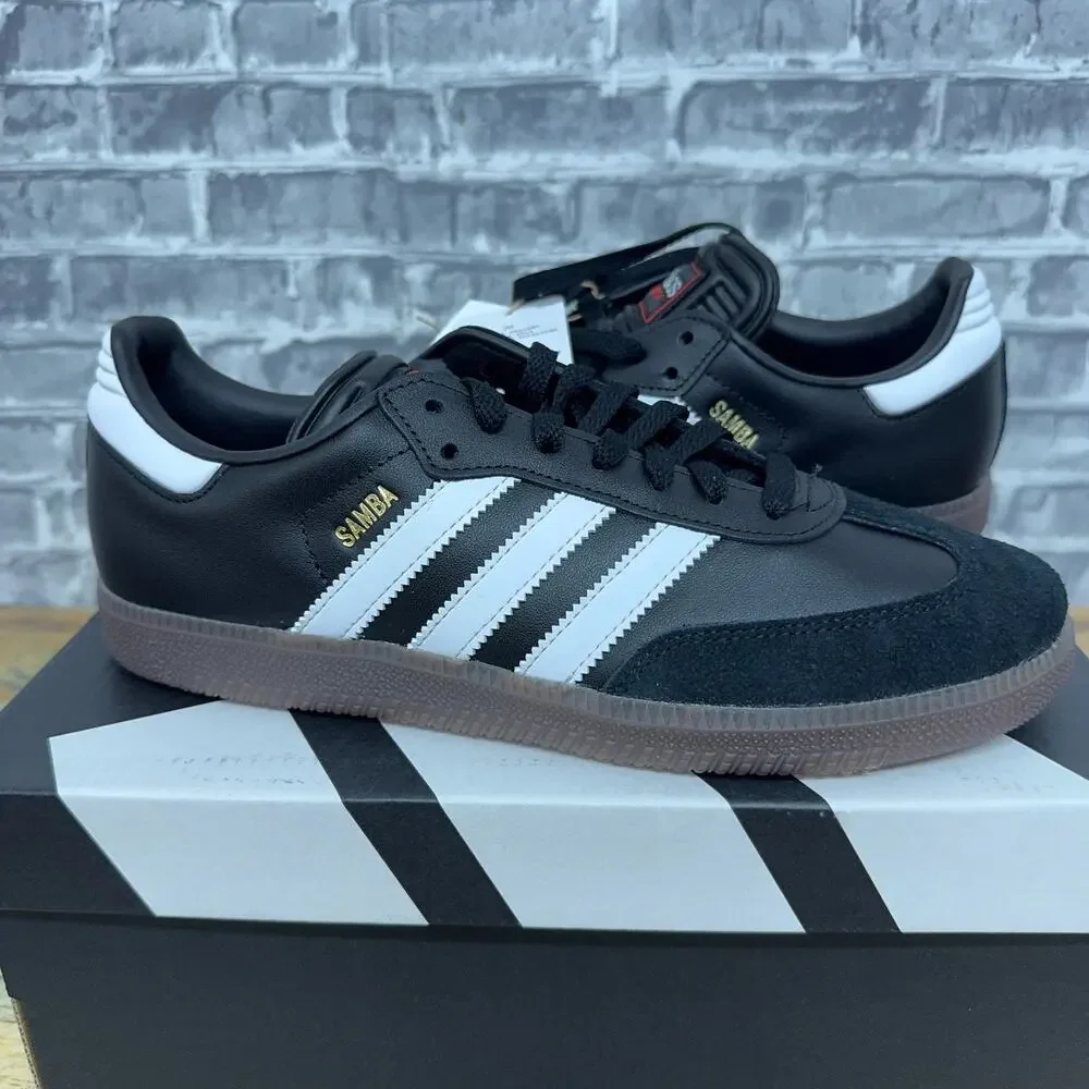 Adidas Originals Samba Indoor Soccer Black White Shoes IH6000 Mens 8 / Womens 9